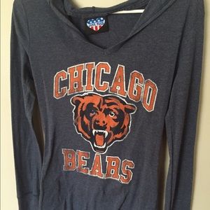Women Chicago Bears hooded shirt