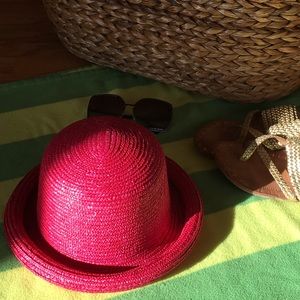 BASS RED STRAW HAT