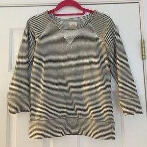 Madewell Hi Line Boatneck Striped Sweatshirt XS