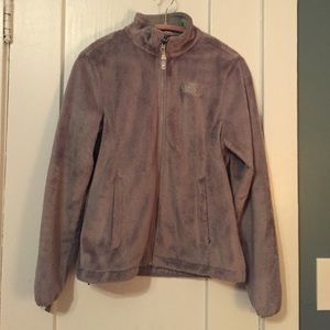 Women's small grey soft north face zip