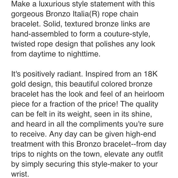 Bronze 6 3/4" Bracelet🔥lowest price🔥 - Picture 2 of 5