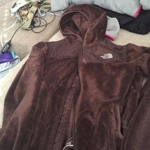 Women's Brown North Face size Medium with hood