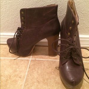 Merlot Wedge Booties
