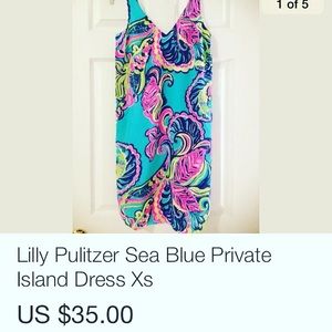 Lily Pulitzer Sea Blue Private Island Xs NWT