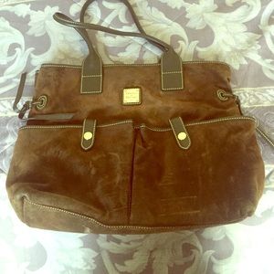 Brown Suede Dooney & Bourke handbag