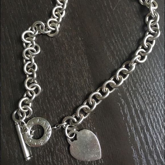 Tiffany and Co heart tag toggle link 16' necklace