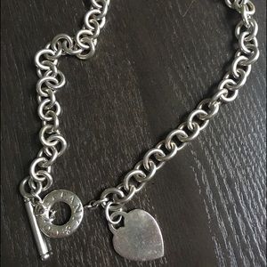 Tiffany and Co heart tag toggle link 16' necklace