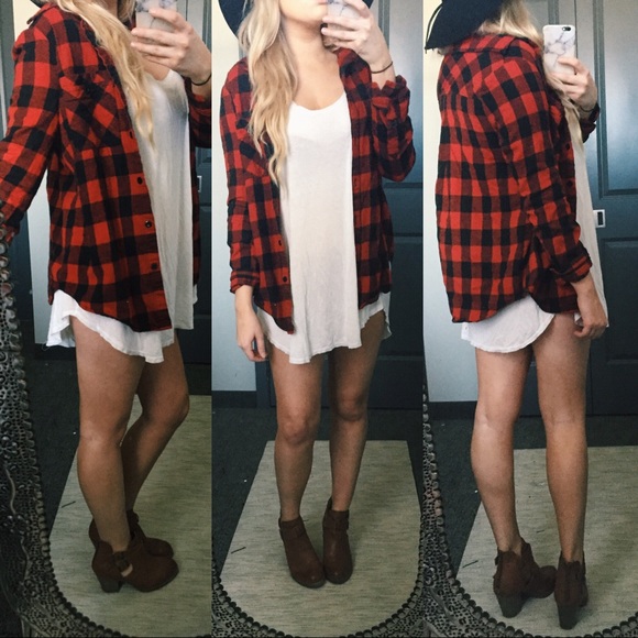 Forever 21 Tops - Indie Festival Flannel