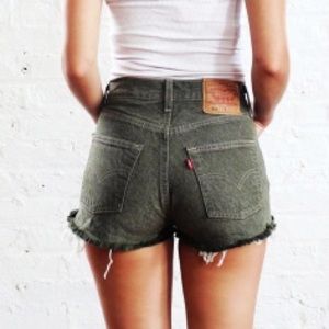 Levi's High Waisted Denim Cutoff Shorts
