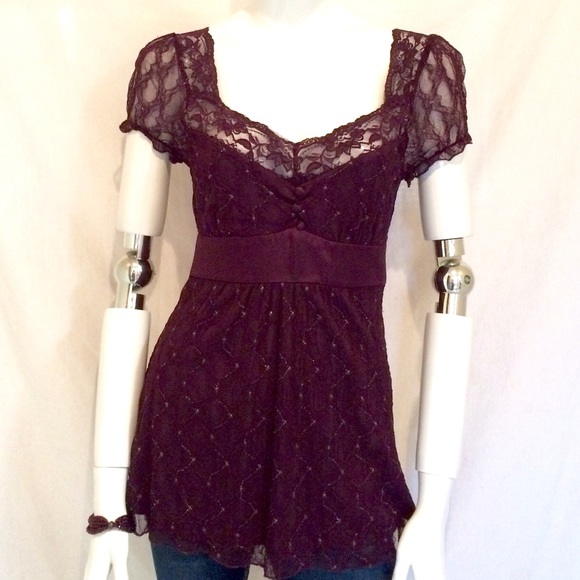 6 Degrees Tops - 6 Degrees Laced Short Sleeves Top