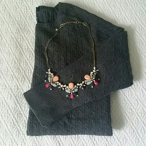 Gap 3/4 length sleeve, cable knit sweater