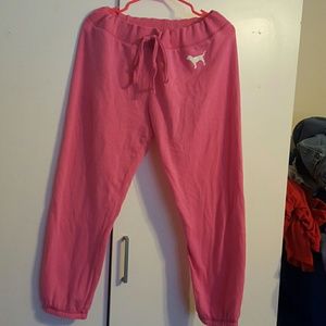 Victoria secret large  pink sweat pants