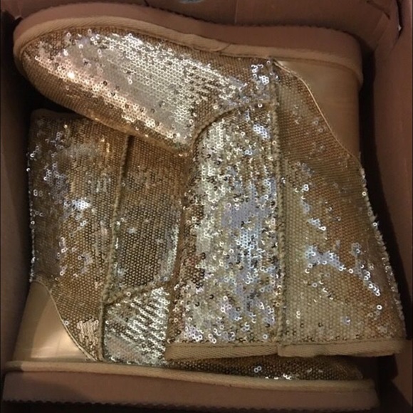 Gold boots