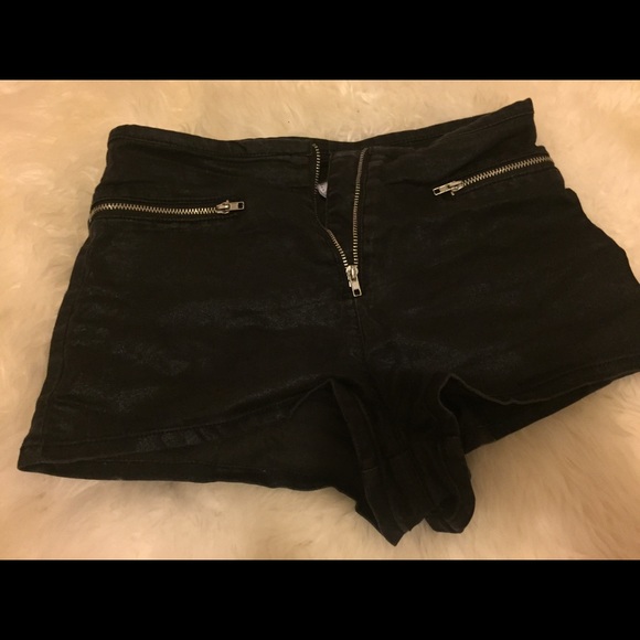 Black high waisted shorts