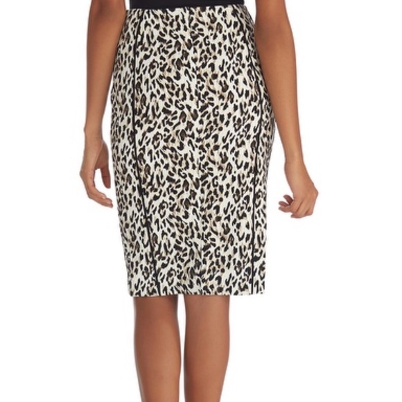 WHBM Leopard Pencil Skirt