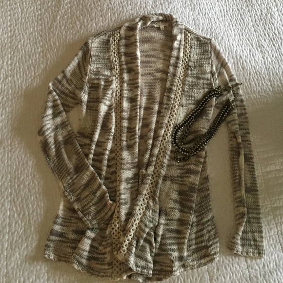 Cream & Tan Cardigan