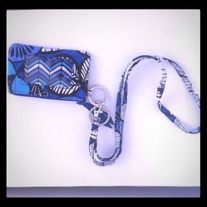 Vera Bradley ID wallet and lanyard