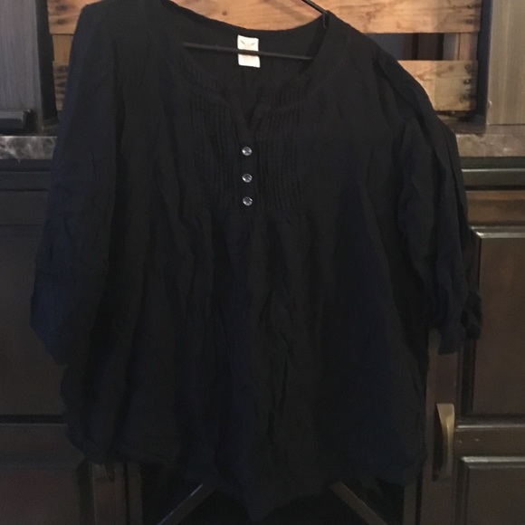 A gauze black top from India