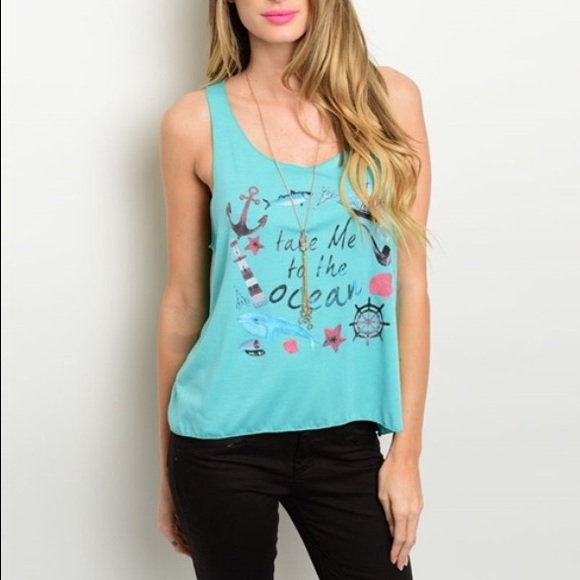 Boutique Tops - Take me to the Ocean Tank