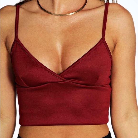 Boohoo Catherine scuba plunge cross bralet