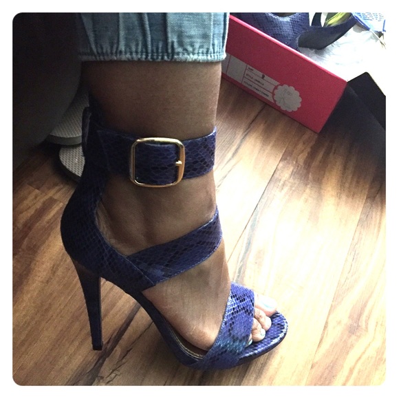 Blue/Purple snake skin sandal