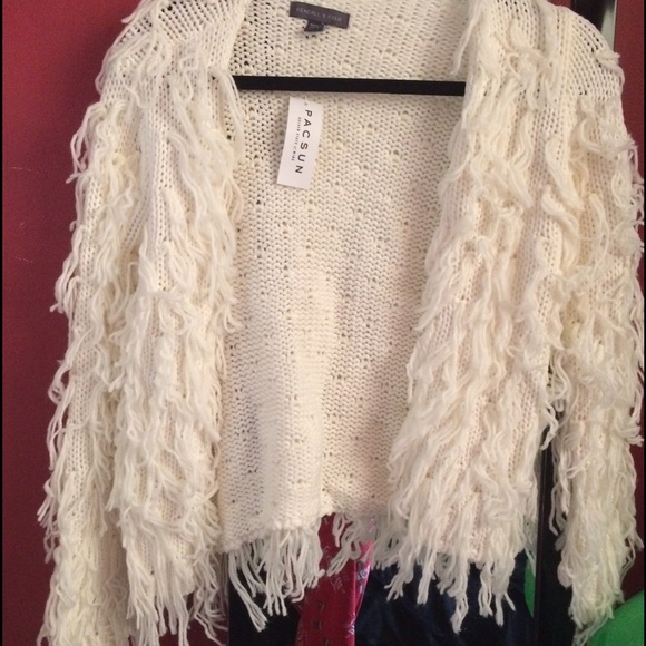White loopy cardigan