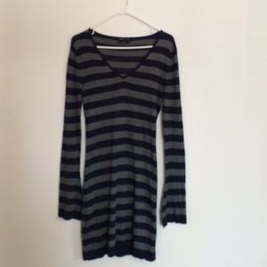 NWOT BCBG Silk/Cashmere Striped Dress