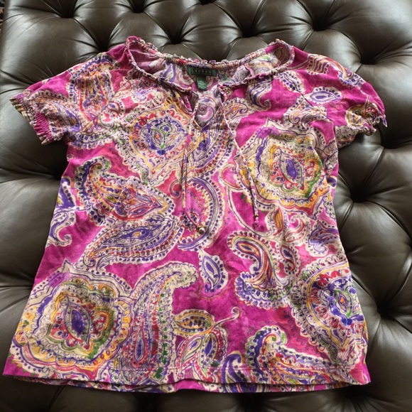 Beautiful print Ralph Lauren tshirt