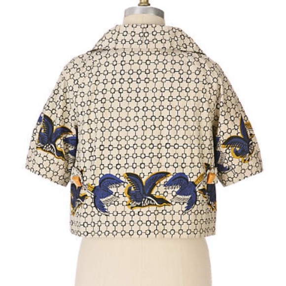 Anthropologie Jackets & Coats - Anthro Cirikli Cropped Jacket Taikonhu Bird Sz M Anthropologie Jackets & Coats - Anthro Cirikli Cropped Jacket Taikonhu Bird Sz M