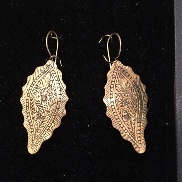 Big Blue Buddha Brass Earring