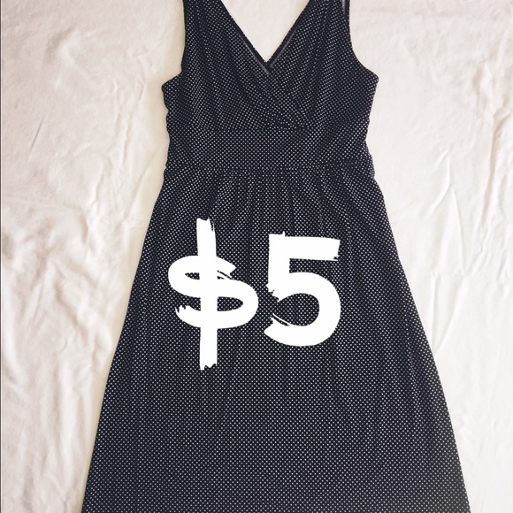 EUC black and white polka dot dress. Small.