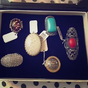 Lot of 6 gorgeous fun and funky rings!
