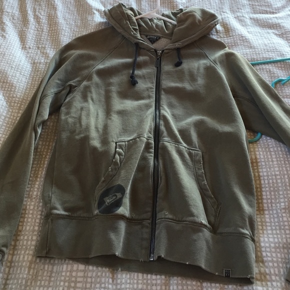 Olive green Roxy hoodie
