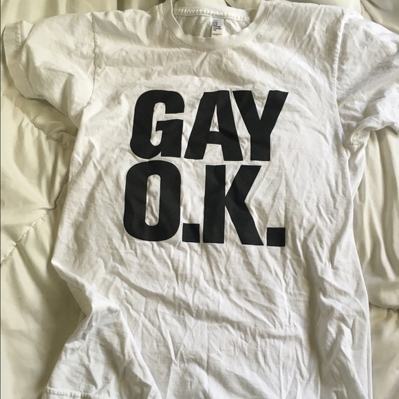 American apparel gay okay t-shirt