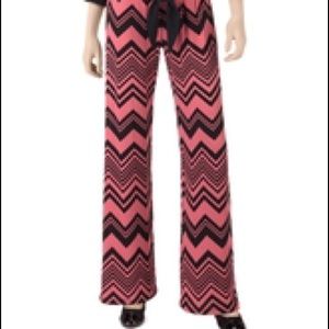 Pink & Black Palazzo Pants