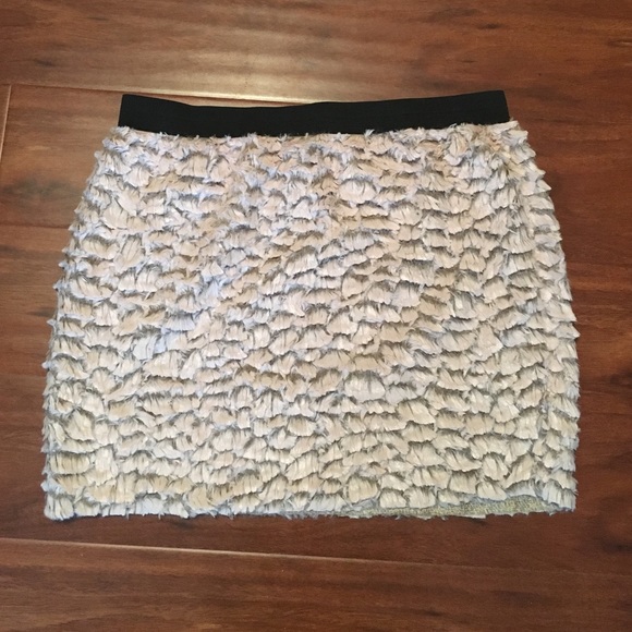 Silence + Noise Urban Outfitters Feathered Skirt