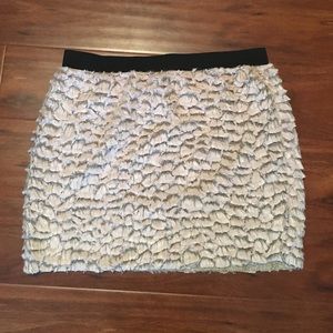 Silence + Noise Urban Outfitters Feathered Skirt