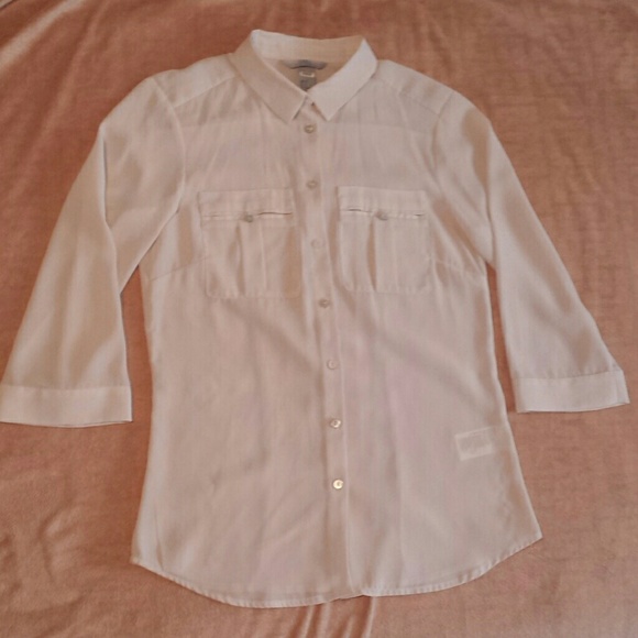 DONATED* Sheer Button-Up Blouse - Picture 2 of 4