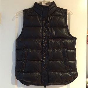 J.crew black puffer vest size S NWOT