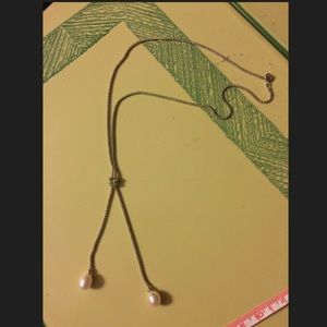 Sterling Silver Cultured Pearl Lariat Necklace