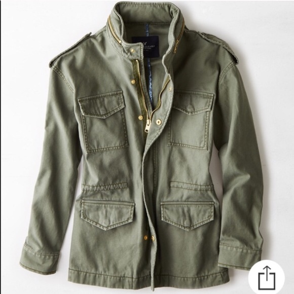Military Green Jacket with Hood