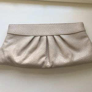 Lauren merkin beige clutch