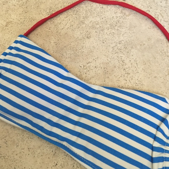 Nautical bandeau Bikini Set Blue Stripes - Picture 3 of 3
