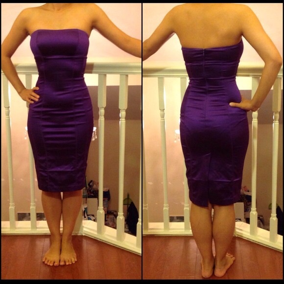Bebe Satin pencil dress
