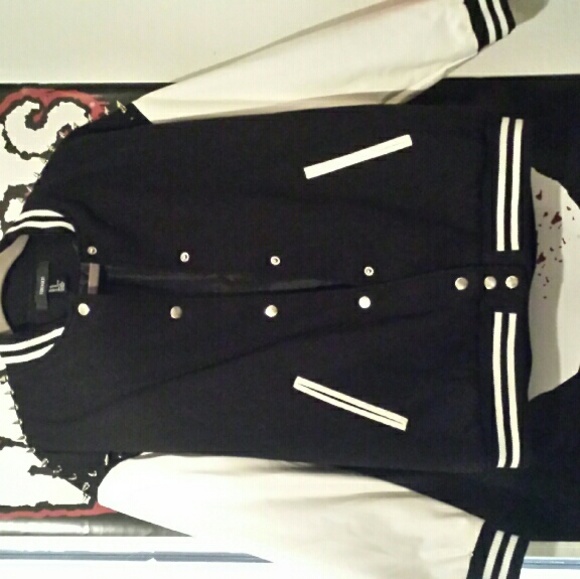 Forever 21 Letterman Jacket with spike Studs