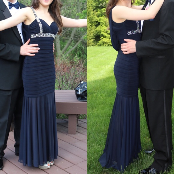 Navy blue Prom Dress