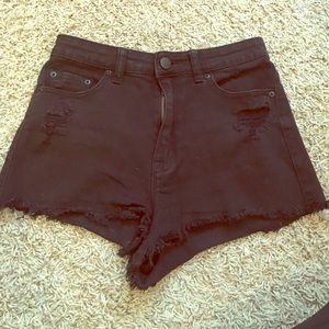 High waisted black BDG shorts