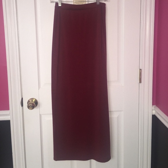 Floor length maroon lily white skirt