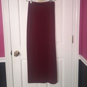 Floor length maroon lily white skirt