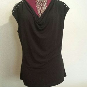 Black zippered blouse